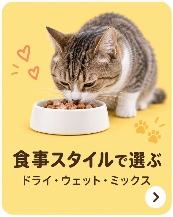 食事スタイルで選ぶ ドライ・ウェット・ミックス